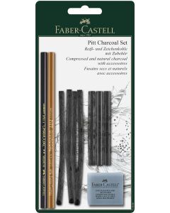 Faber Castell עפרונות פחם - סט משולב Pitt Charcoal BC