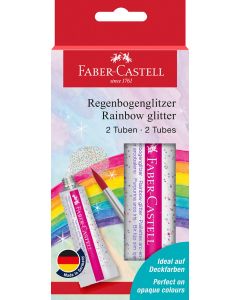 משחת נצנצים קשת בענן 2 יח Faber Castell