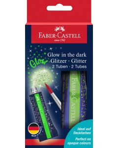 משחת נצנצים זוהר בחושך 2 יח Faber Castell