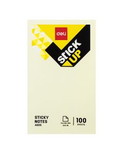 ממו דביק צהוב 100 דף 126*76 deli 00553