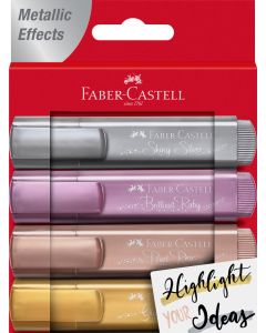 Faber Castell - סט 4 יח' מרקרים מטאליים אדומה