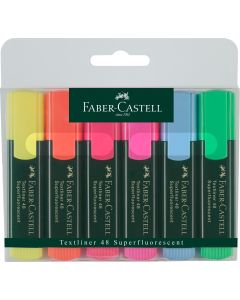 Faber Castell סט 6 מרקרים 48 גוון :Superflourescent