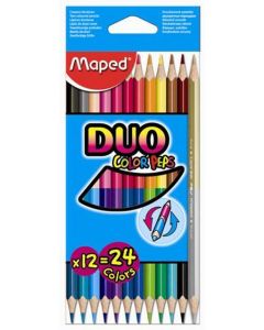 צבעי עפרון דו צדדי חב-12 MAPED
