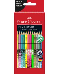 Faber Castell עפרון צבעוני - סט 12 יח Grip