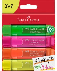 Faber Castell טוש הדגשה - Textliner 46 SF מארז של 4