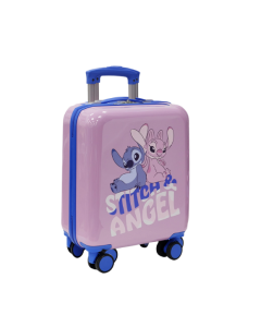 מזוודה טרולי "18 ורוד Turbo Stitch