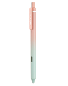 WRITECH עט ג'ל עם לחצן ורוד/ירוק  - 0.5 שחור