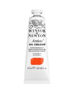Winsor & Newton צבע שמן ארטיסט 37 מ"ל Cadmium Scarlet מספר גוון:W0106 סריה 4