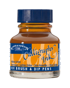 Winsor & Newton דיו - סריה 1, W0744
 30 מ"ל לקליגרפיה שם גוון: Yellow Ochre מס' גוון: