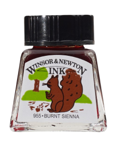 Winsor & Newton דיו - סריה 1 14 מ"ל שם גוון: Burnt Sienna מס גוון: W0074