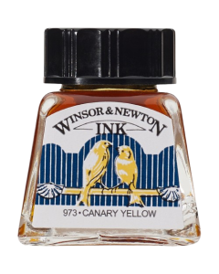 Winsor & Newton דיו - סריה 1 14 מ"ל שם גוון: Canary Yellow מס גוון: W0123