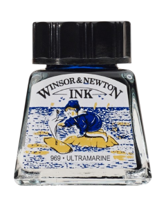 Winsor & Newton דיו - סריה 1, 14 מ"ל שם גוון:Ultramarine מס' גוון: W0660