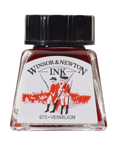 Winsor & Newton דיו - סריה 1 14 מ"ל שם גוון: Vermilion מס גוון: W0680