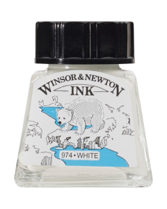 Winsor & Newton דיו - סריה 1, 14 מ"ל שם גוון: White מס' גוון: W0702