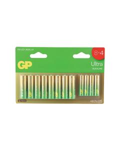 סוללות  GP בליסטר אולטרה אלקליין AAx8+AAAx4