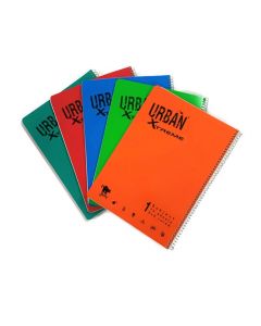 מחברת ספירל URBAN PP פסטל נושא 1 משובץ חב-5