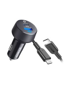 מטען לרכב Anker 30W PD USB C+MFI Cable