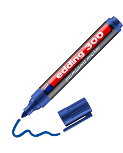 EDDING טוש פרמננט 300 ראש עגול 1.5-3 מ"מ כחול