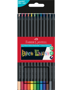Faber Castell סט 12 עפרונות צבעוניים מהדורה שחורה