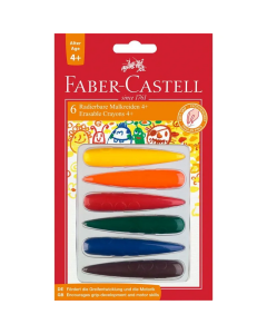 Faber Castell סט 6 גירי שעווה אדומה