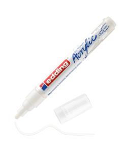 EDDING טוש אקריליק ראש עגול 2-3 מ"מ גוון raffic white