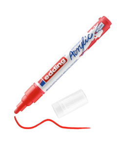 EDDING טוש אקריליק ראש עגול 2-3 מ"מ גוון traffic red