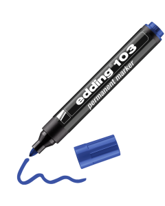 EDDING טוש פרמננט 103 ראש עגול 1.5-3 מ"מ כחול