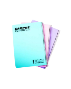 מחברת ספירל  CAMPUS A4 נושא 1 שורה פסטל חב-3