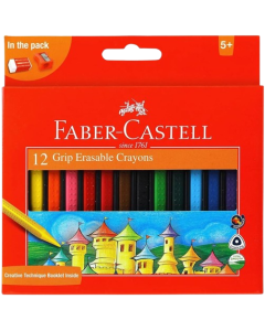 גירים סט Burgund 12 סדרה אדומה Faber Castell Grip