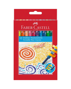 גירי שעווה סט 12 יח סדרה אדומה Faber Castell Twistable