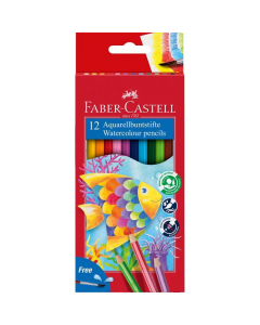 עפרונות מים סט 12 יח סדרה אדומה Faber Castell