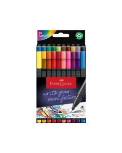 Faber Castell סט 20 טושים 0.4 Grip Finepen