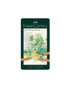 Faber Castell סט 12 עפרונות Pitt Pastel קופסת מתכת
