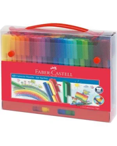 Faber Castell טוש Connector - סדרה אדומה סט 60 יח בנרתיק