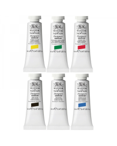 Winsor & Newton צבע גואש - סט 6 יח 14 מ"ל פרימרי Designers Primary Set