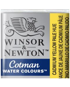 Winsor & Newton צבע מים - Cotman חצי קוביה שם גוון: CADMIUM Yellow Pale Hue מס גוון: W0119