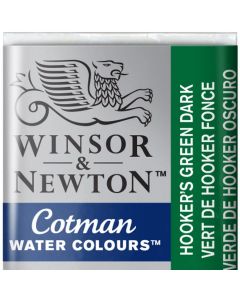 Winsor & Newton צבע מים - Cotman חצי קוביה שם גוון: Hookers Green Dark מס גוון: W0312