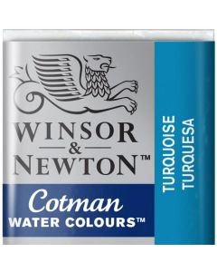 Winsor & Newton צבע מים - Cotman חצי קוביה שם גוון: Turquoise מס גוון: W0654