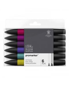 Winsor & Newton סט 6 טושי Promarker גוון: Rich tones