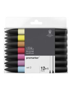 Winsor & Newton טוש מרקר פנטון - סט 12 יח Promarker שם גוון: Set 2