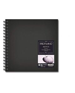 Fabriano בלוק לרישום - SKETCH BOOK 110 גרם 30 ס"מ אורך 30 ס"מ ספירלה 80 דפים