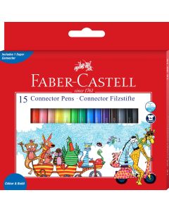 Faber Castell סט 15 טושי מברשת Connector