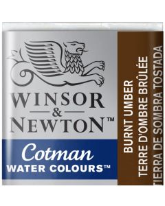 Winsor & Newton צבע מים - Cotman חצי קוביה שם גוון: Burnt Umber מס' גוון: W0076
