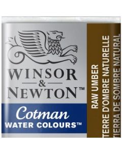 Winsor & Newton צבע מים - Cotman חצי קוביה שם גוון: Raw Umber מס' גוון: W0554