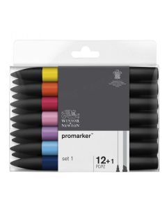 Winsor & Newton טוש מרקר פנטון - סט 12 יח', Promarker, שם גוון: Set 1
