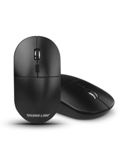 עכבר אלחוטי 2.4GHZ שחור silver line RF-036