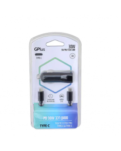 מטען רכב USB-C 30W+כבל TYPE-C