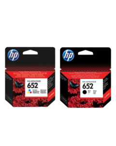 באנדל ראשי דיו 652 HP שחור + צבעוני
