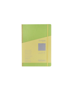 Fabriano מחברת כריכה קשה עם כיס נקודות A4 גומיה LIME