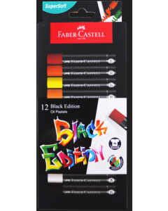 Faber Castell סט 12 צבעי פסטל שמן Black Edition